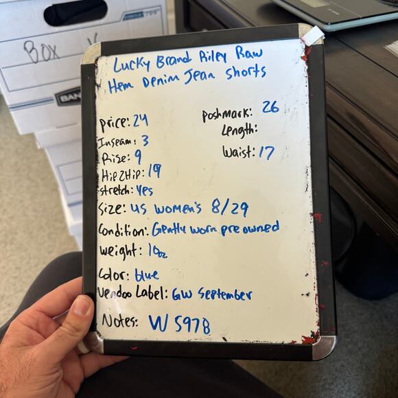 Lucky Brand Riley Raw Hem Denim Jean Shorts US Women's 8/29 - Picture 7 of 7